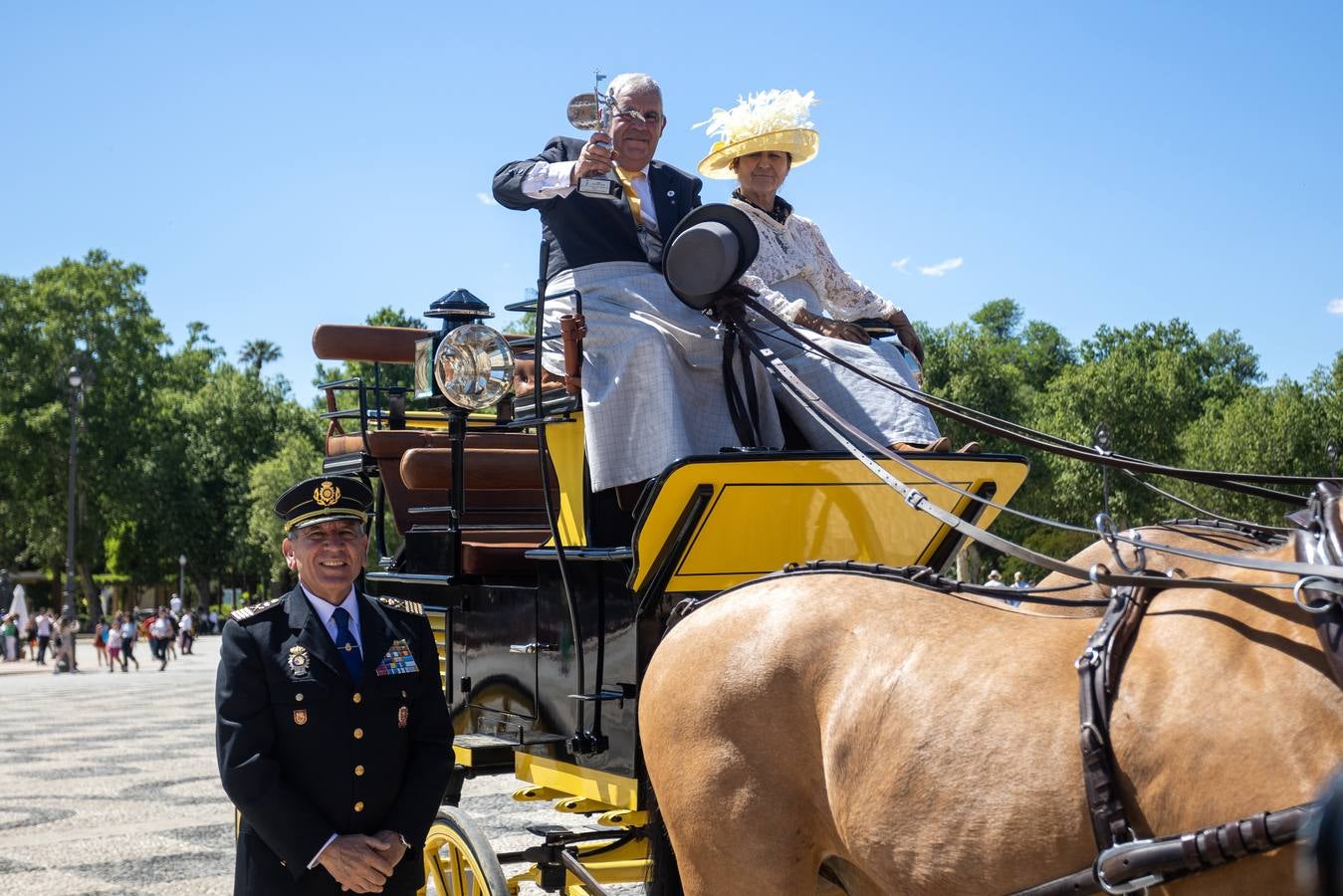 Entrega de trofeos del Campeonato Internacional de Enganches de Tradición en Sevilla