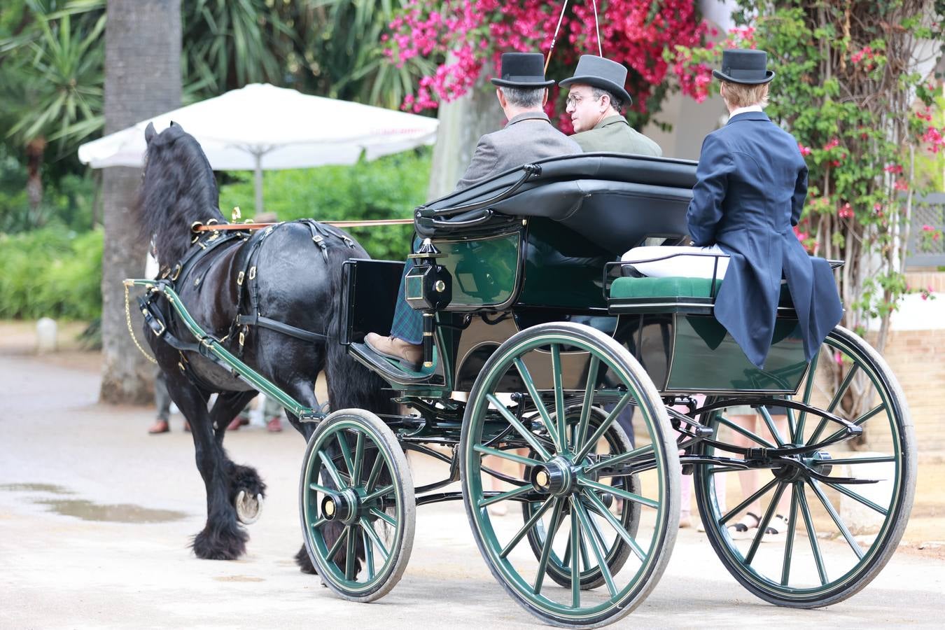 Participantes en el XI Campeonato Internacional de Enganches de Tradición (CIAT) y la Copa de Naciones, en la Plaza de España