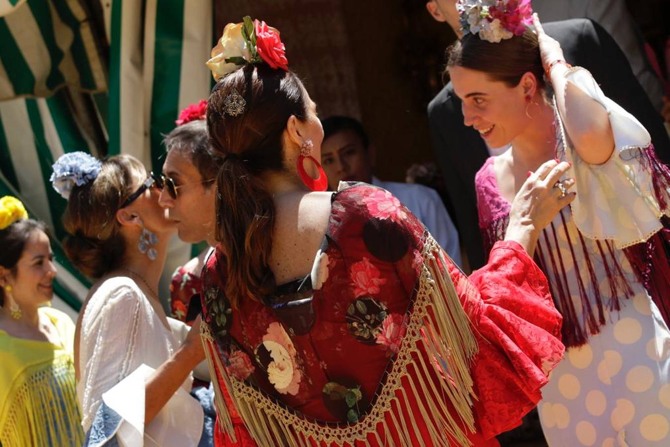 Ambiente del real de la Feria este domingo 
