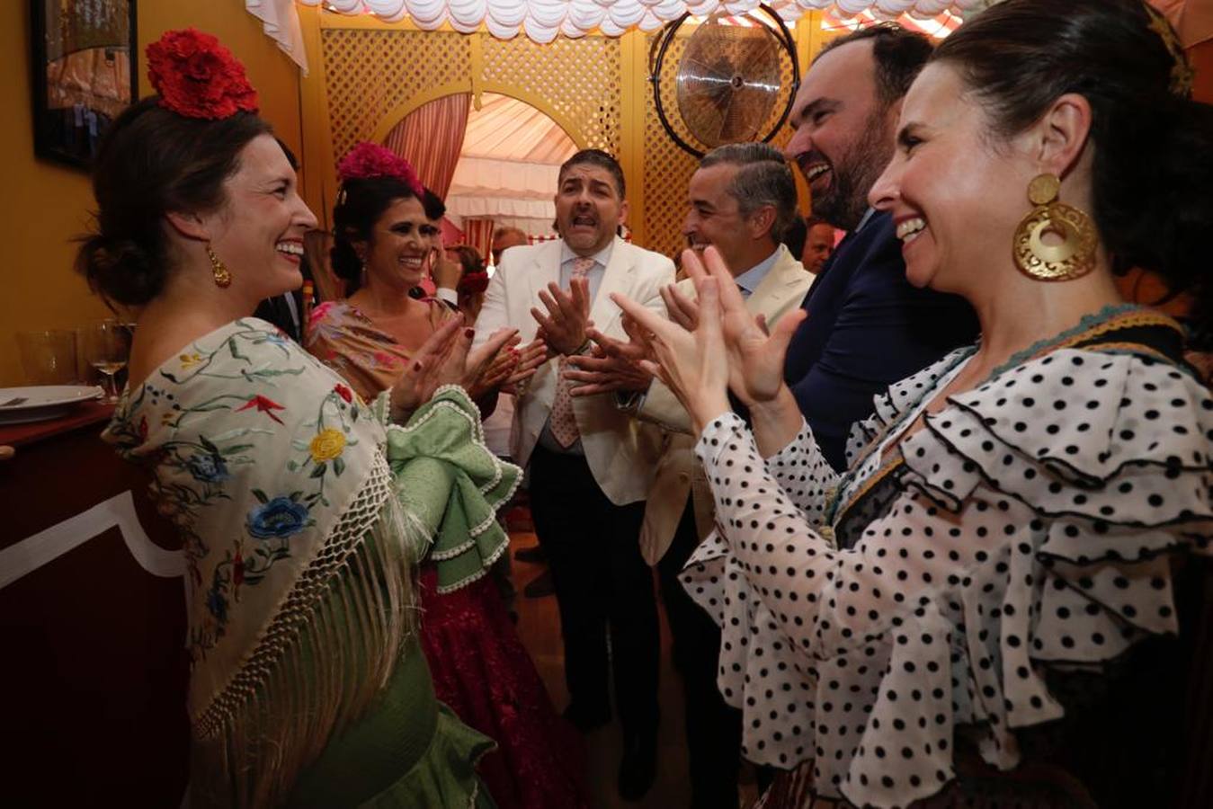 Ambiente del real de la Feria este domingo 