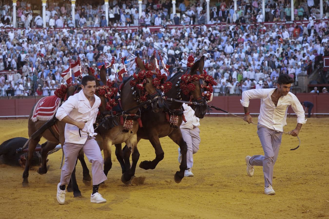 Estampas de la corrida de rejones de este domingo en la plaza de toros de Sevilla