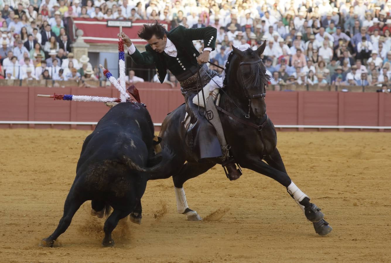 Faena del rejoneador Diego Ventura, este domingo en la Maestranza