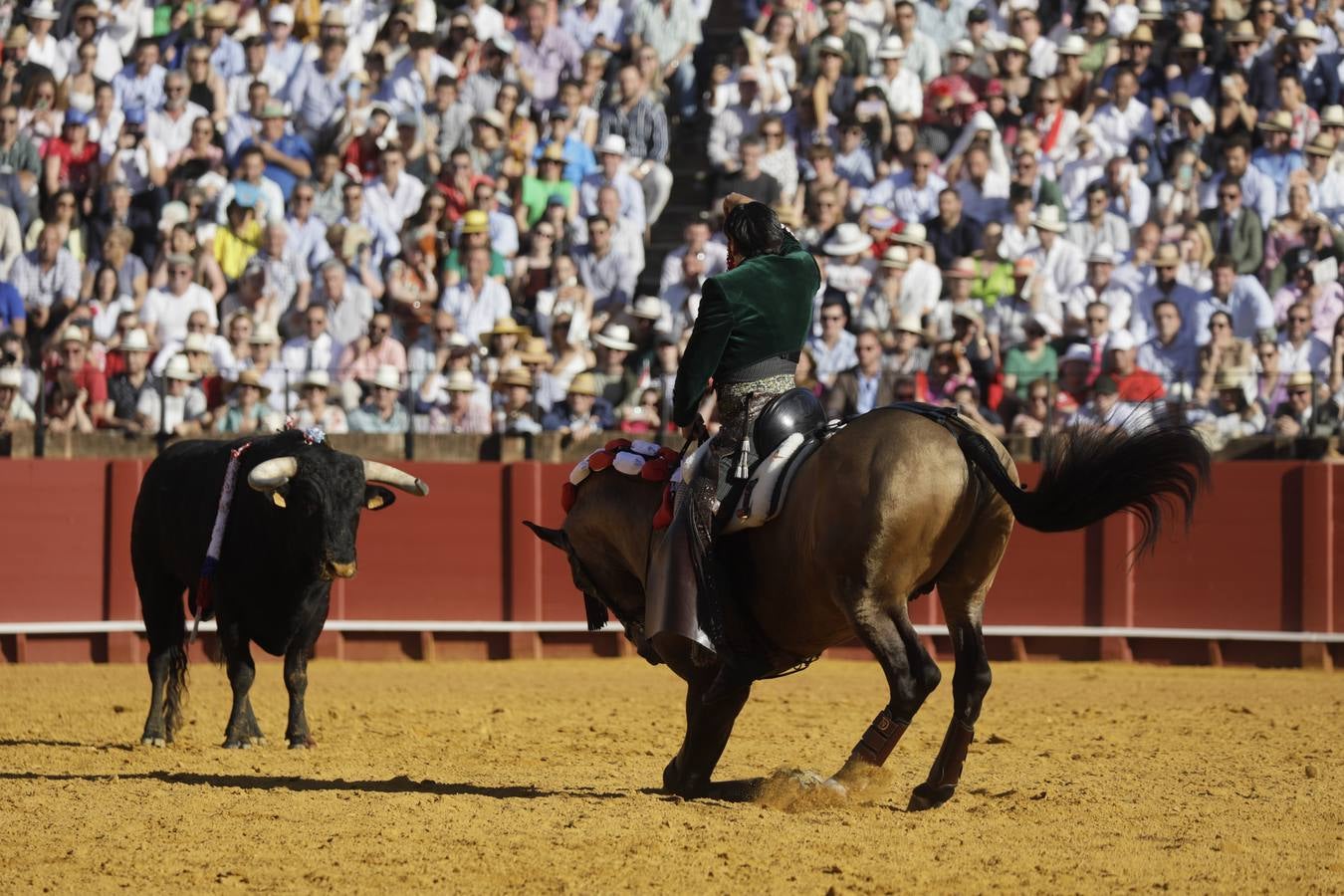 Faena del rejoneador Diego Ventura, este domingo en la Maestranza