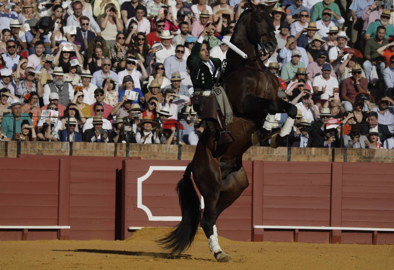 Faena del rejoneador Diego Ventura, este domingo en la Maestranza