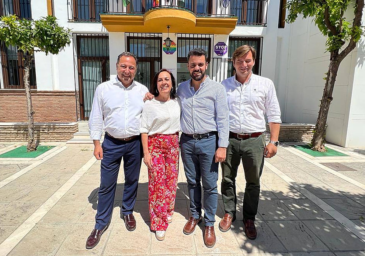 De izquierda a derecha, los populares Ricardo Sánchez, Cristina Murillo, José Ricardo García y José Manuel de la Villa