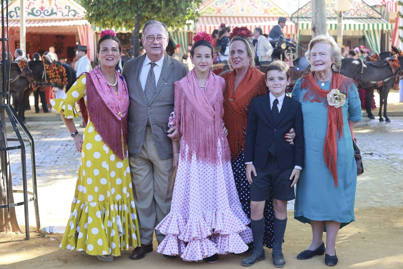 Rocío Ramos, Arturo Vorcy, Pilar Ramos, Marta Ramos, Mateo Valcárcel y Pilar Rivero