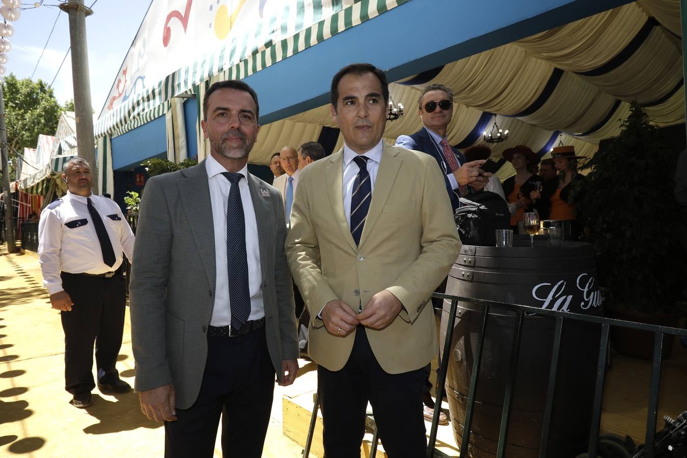 Recepción en la caseta de la Policía Nacional