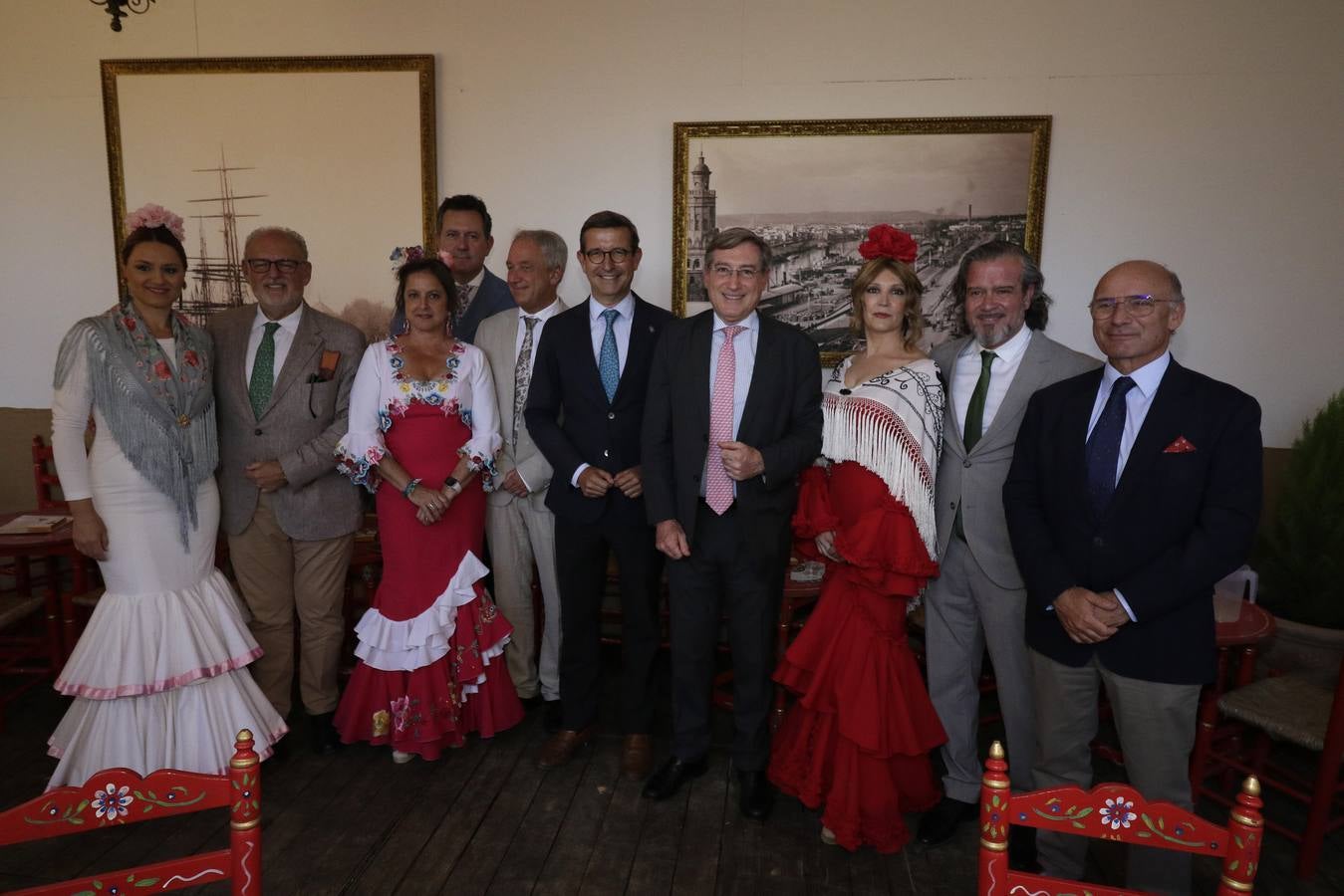 La recepción en la caseta de la Autoridad Portuaria estuvo muy animada