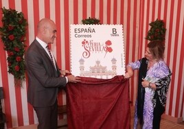 Correos emite un sello con la portada de la Feria de Abril de este año