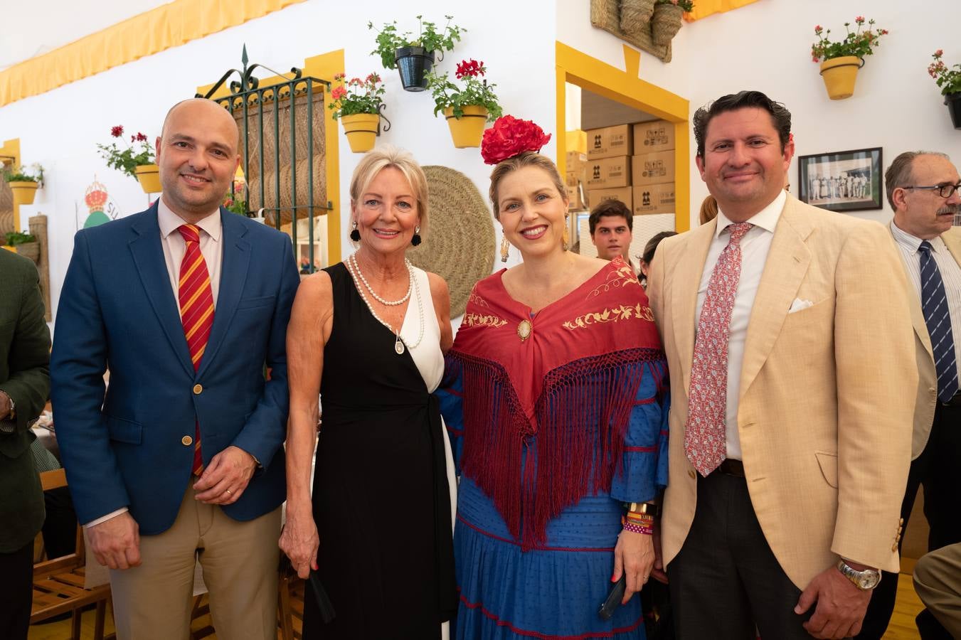 Recepción en la caseta del Tenis Betis