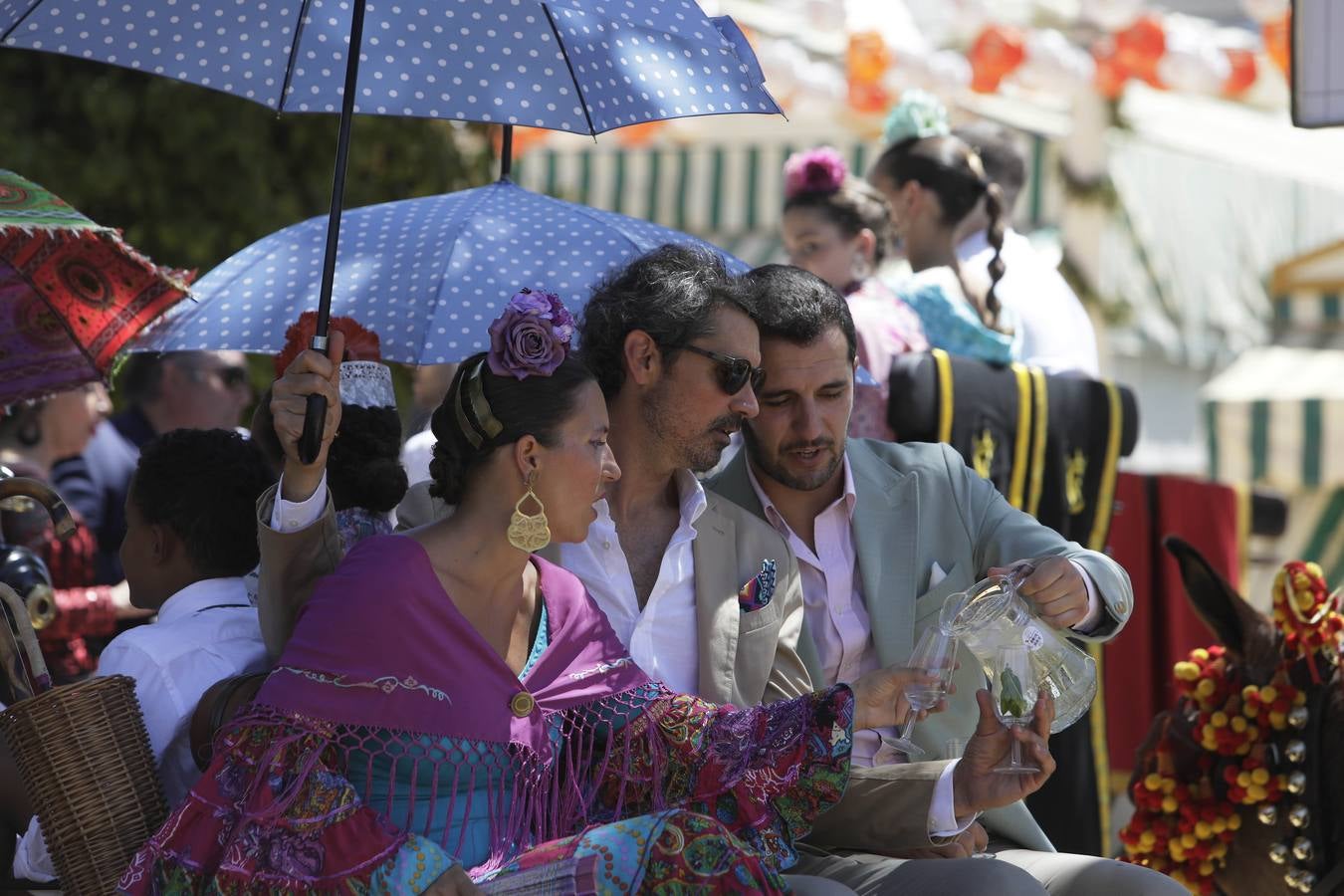 Ambiente en el real este miércoles festivo de la Feria de Abril 2023