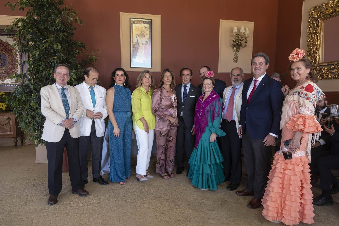 Ambiente de las recepciones este miércoles en el real de la Feria