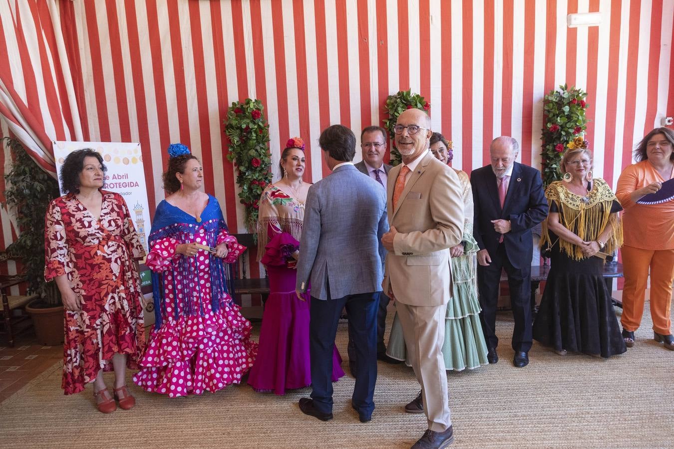 Ambiente de las recepciones este miércoles en el real de la Feria