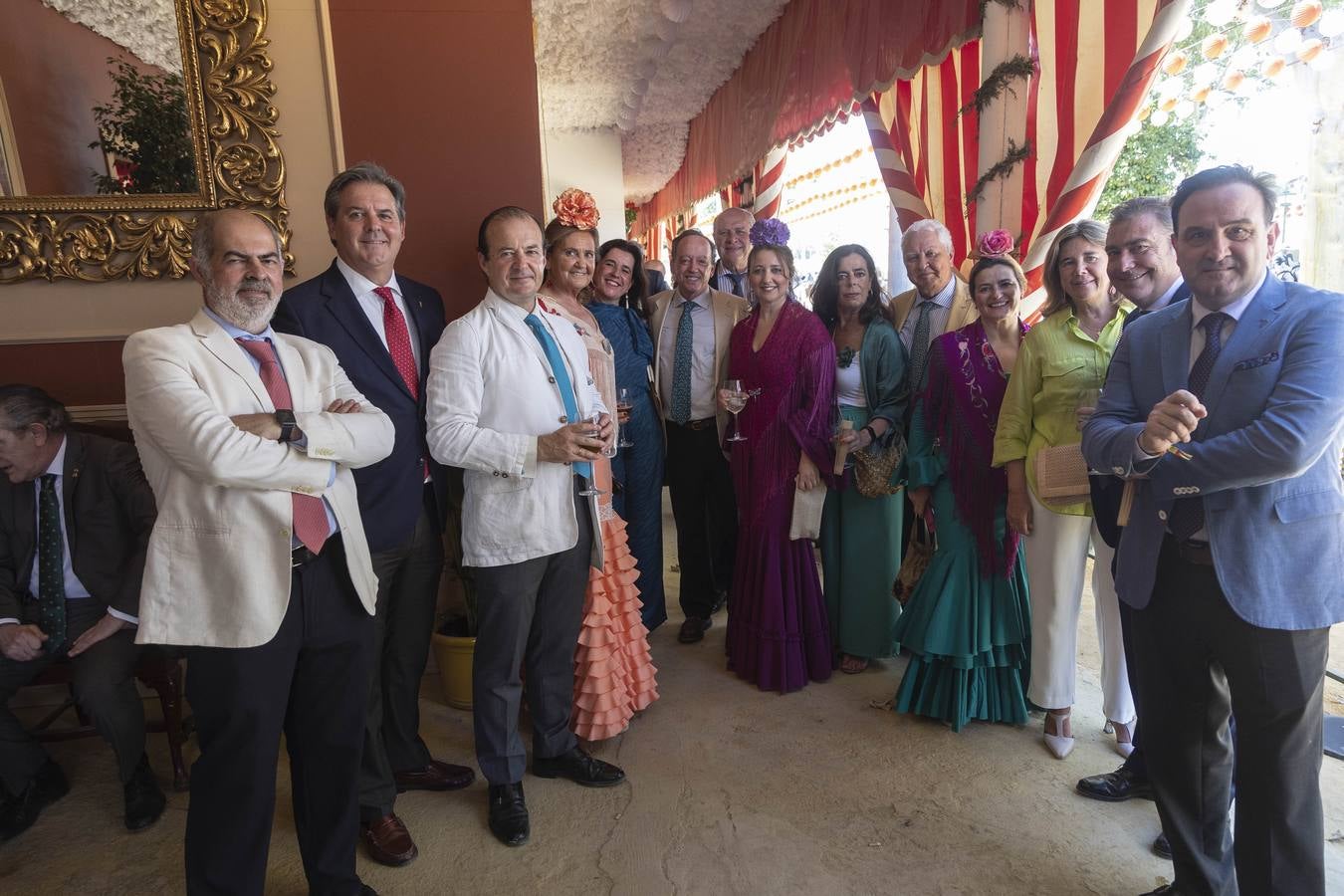 Ambiente de las recepciones este miércoles en el real de la Feria