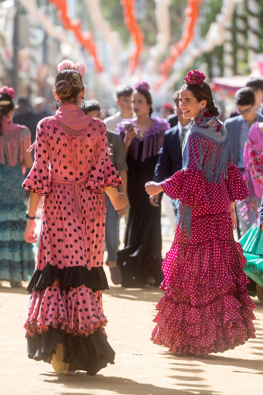 Las calles del Real continúan teniendo gran afluencia de público este jueves