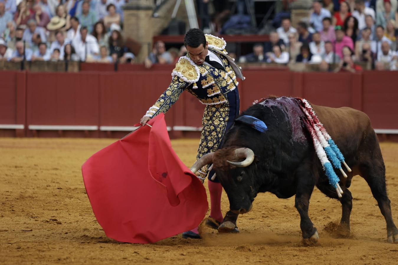 José María Manzanares, en su corrida este jueves en la Maestranza