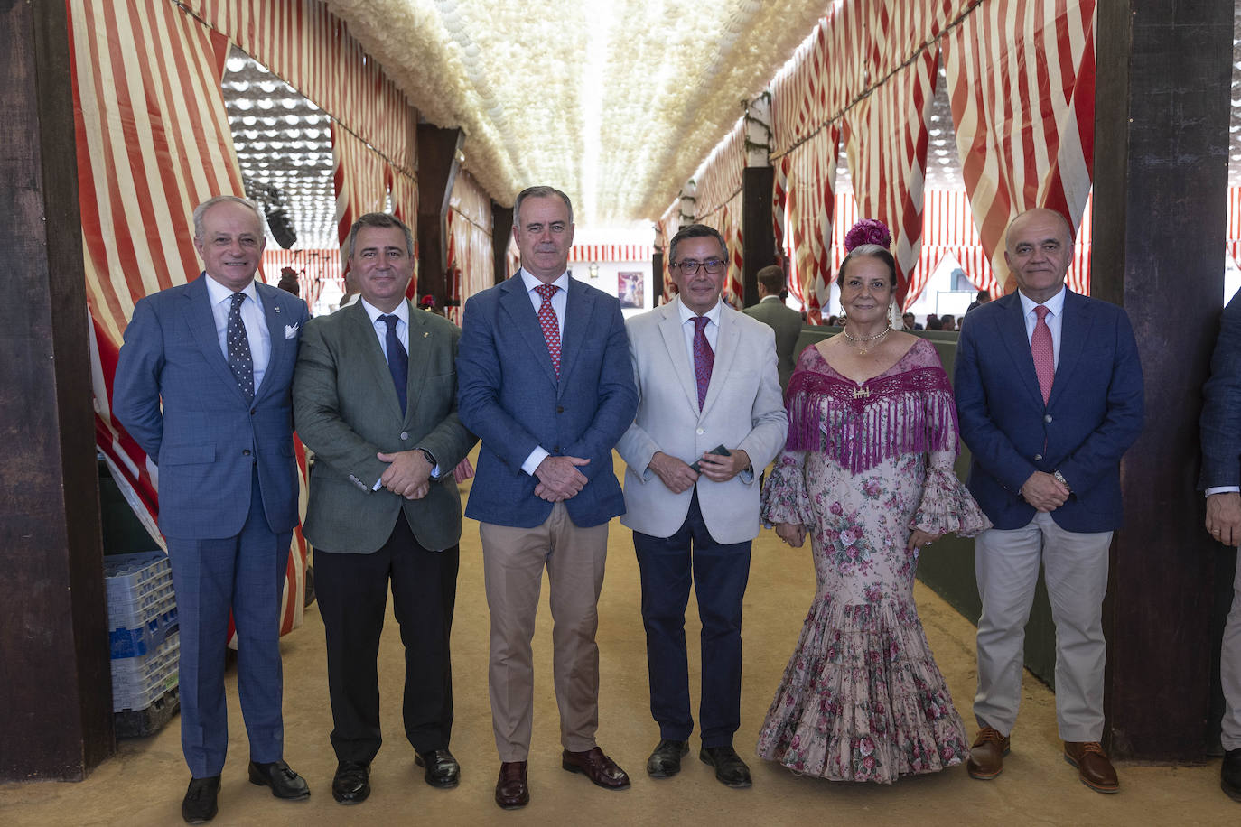 Recepción en la caseta del Mercantil