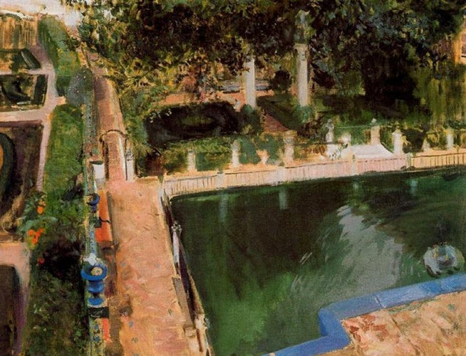 'Jardín de Carlos V', obra pintada por Sorolla en el Real Alcázar en 1908