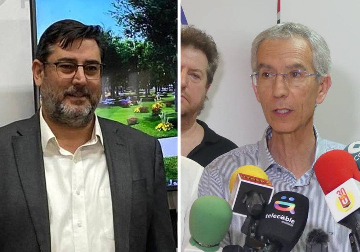 José María Villalobos (PSOE), a la izquierda, y Curro Jiménez (PP)