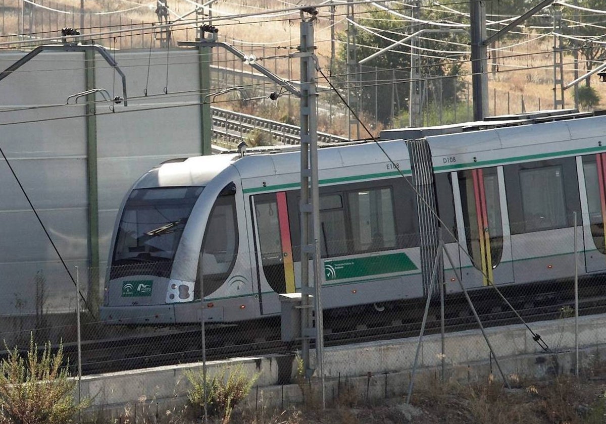Un vagón de la línea 1 del metro de Sevilla
