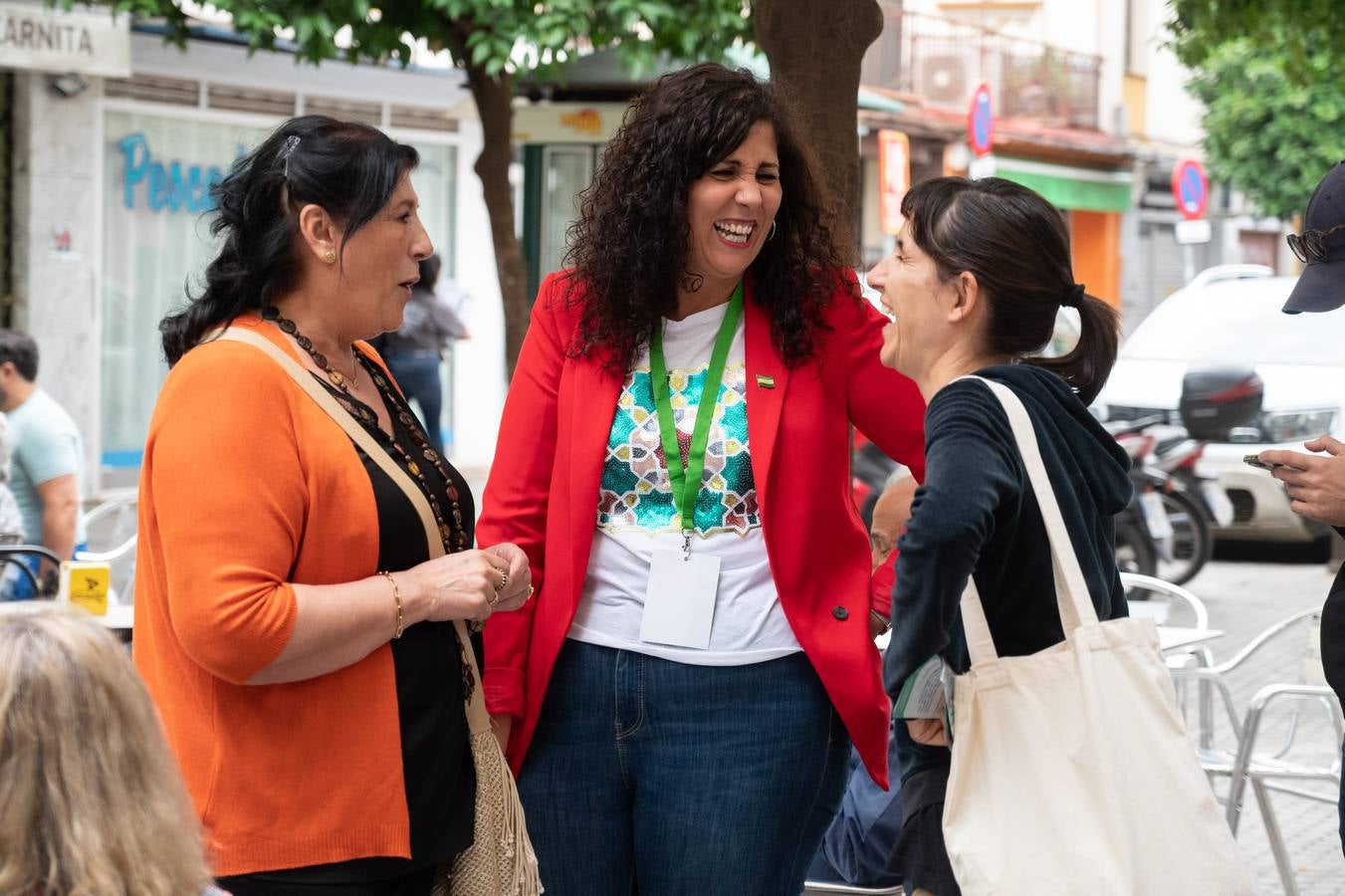 La candidata de Adelante Andalucía, Sandra Heredia, en la sede de su partido