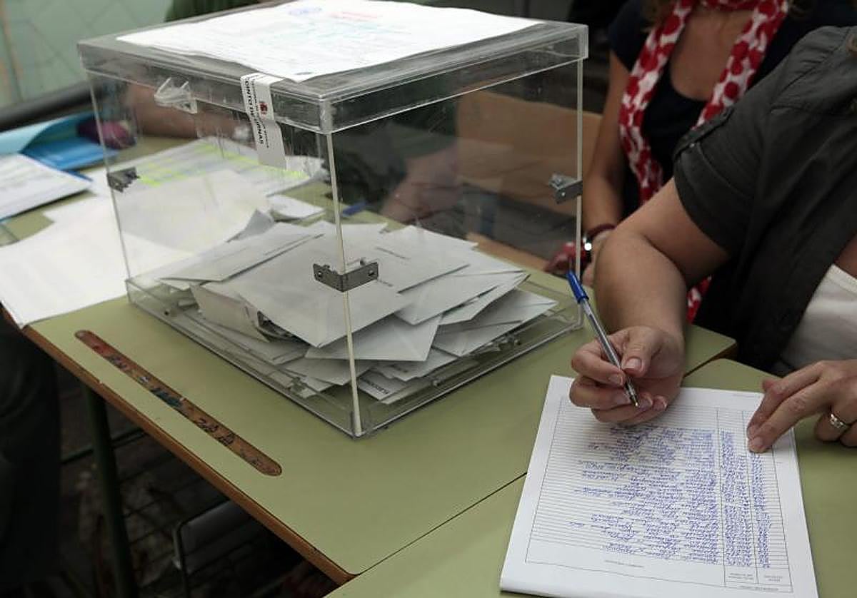 Mesa electoral de unas pasadas elecciones