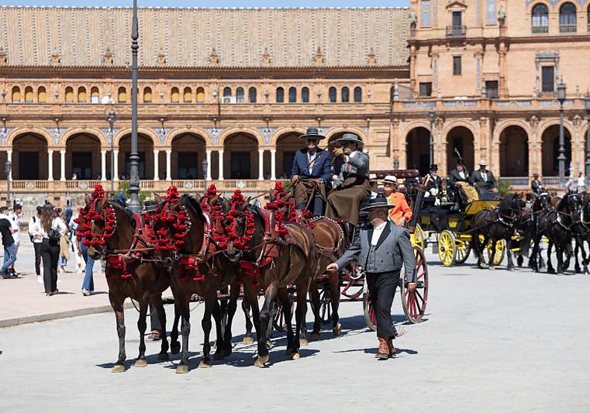 La Plaza de España durante el campeonato de enganches clásicos de este año