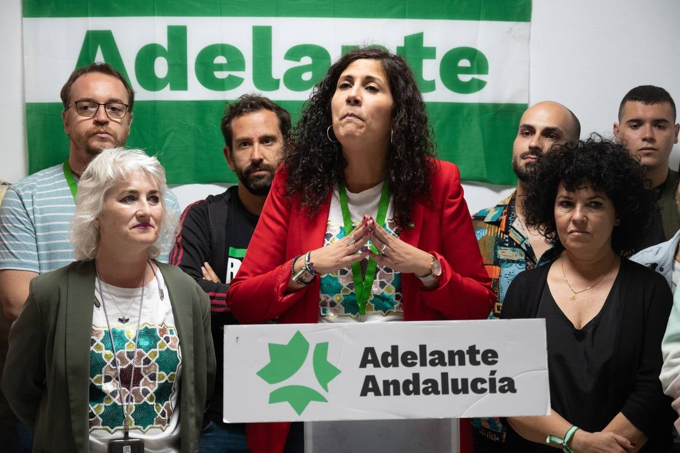 Comparecencia de Sandra Heredia ante los medios de comunicación