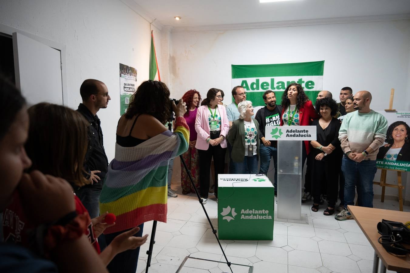 Comparecencia de Sandra Heredia ante los medios de comunicación