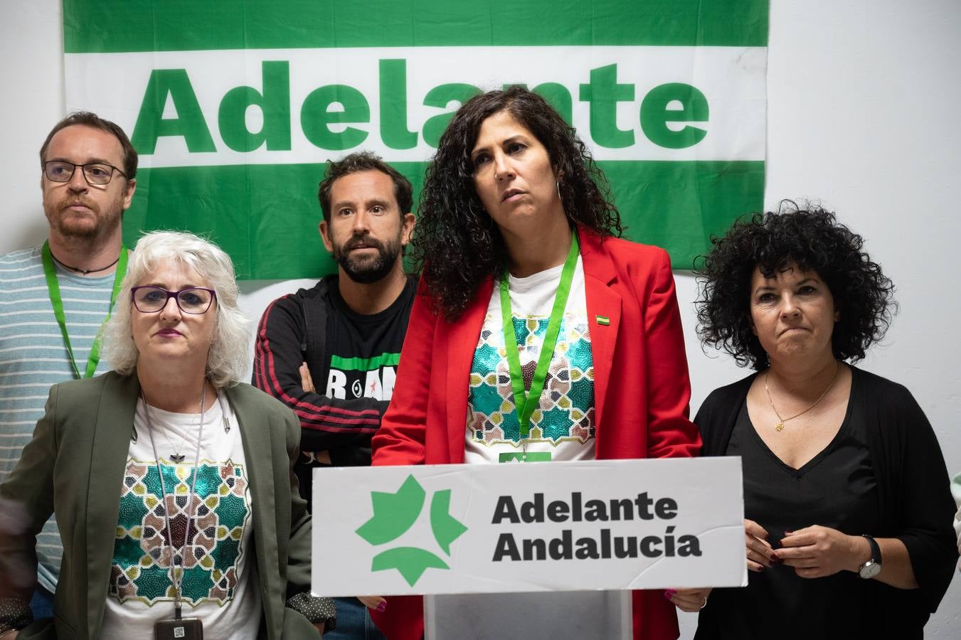 Comparecencia de Sandra Heredia ante los medios de comunicación