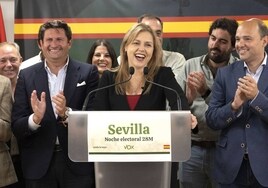 En imágenes, Vox celebra ser clave para gobernar en Sevilla