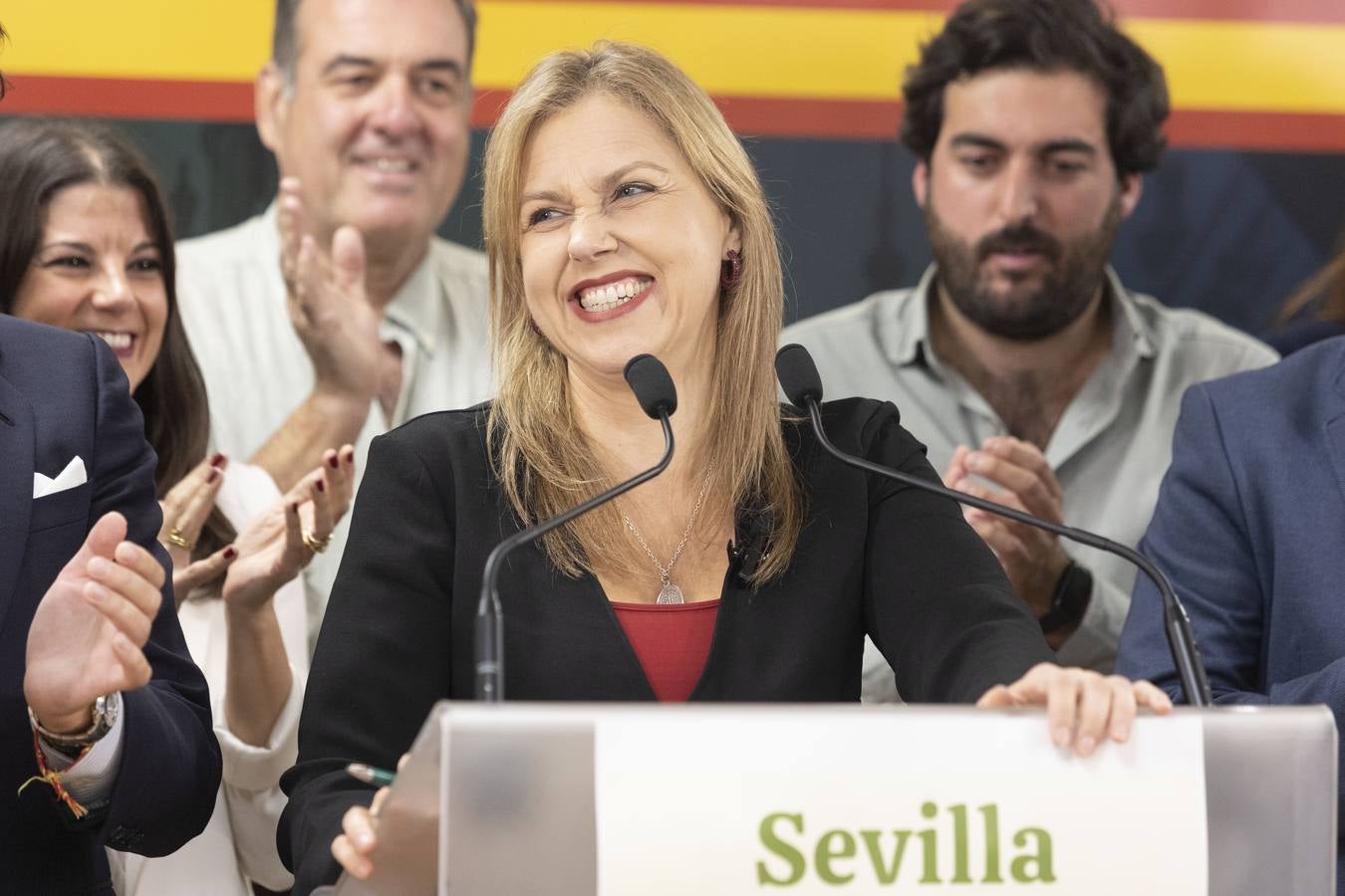 Comparecencia de Cristina Peláez ante los medios