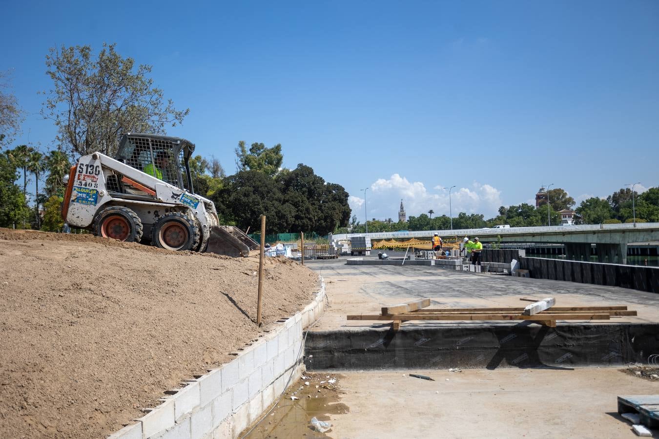 Estado actual de las obras del Jardín de las Cigarreras