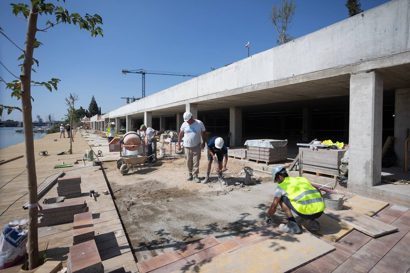 Estado actual de las obras del Jardín de las Cigarreras