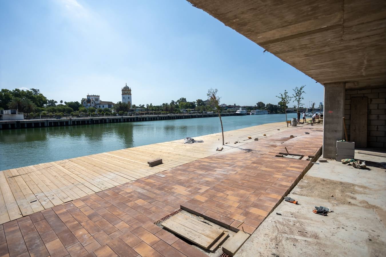 Estado actual de las obras del Jardín de las Cigarreras