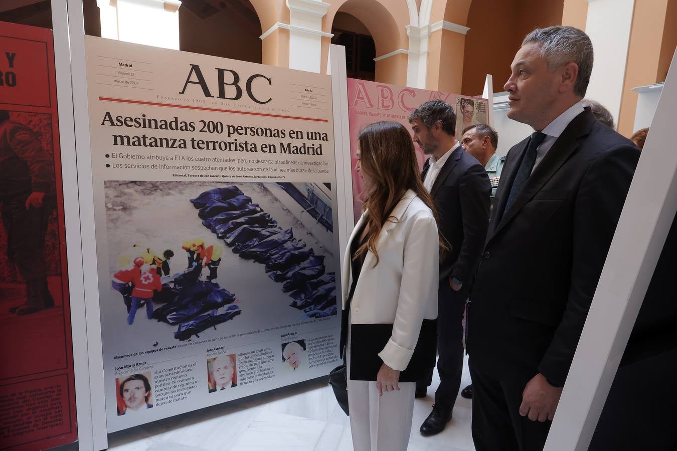 Inauguración de la muestra  'El terror a portada. 60 años del terrorismo en España a través de la prensa' en el Ayuntamiento de Sevilla
