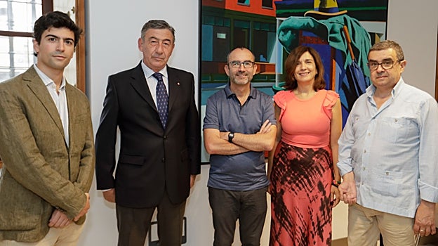 Luis Ybarra, Santiago de León y Domecq, Rafael Santandreu, Mercedes Camacho y Francisco Robles