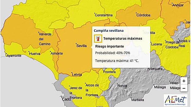 El tiempo en Sevilla: alerta naranja por una ola de calor que rozará los 45 grados