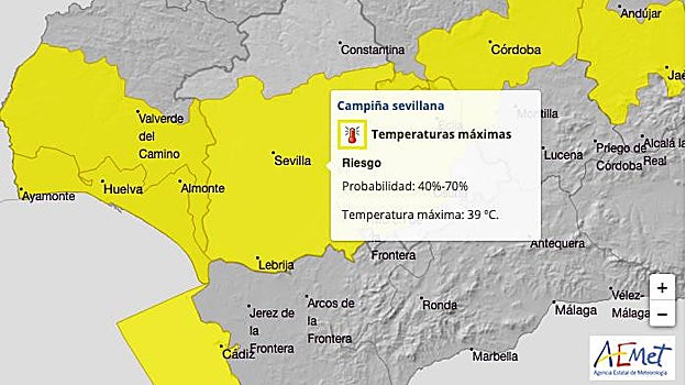 El tiempo en Sevilla: alerta naranja por una ola de calor que rozará los 45 grados