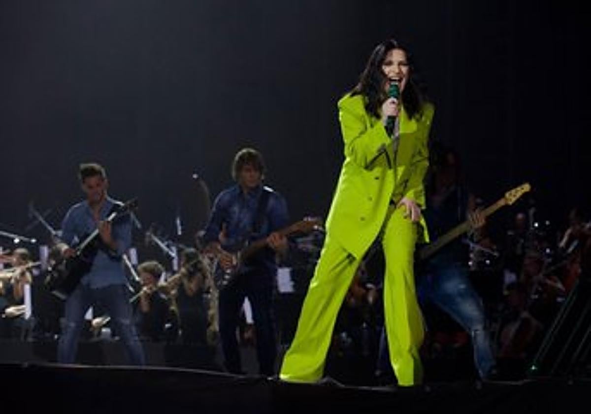 Laura Pausini, durante un concierto reciente
