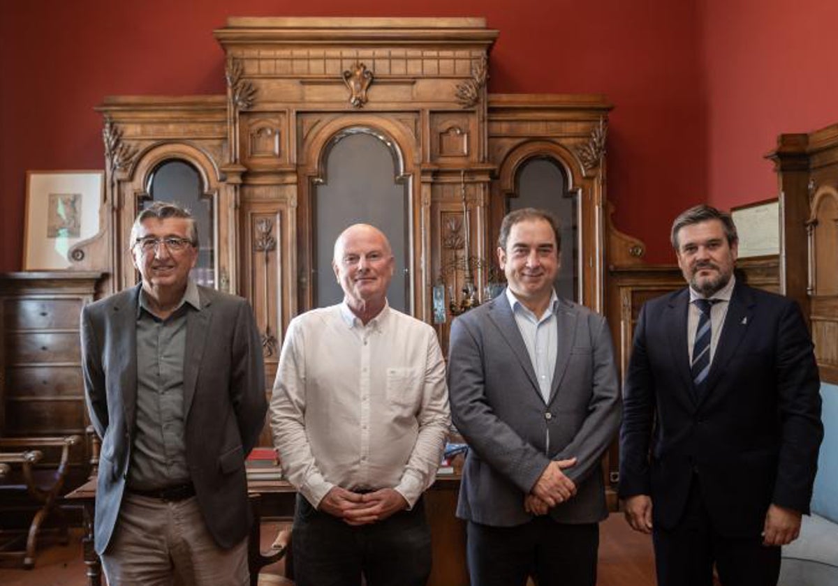 De izquierda a derecha, José María Feria, Andreas Hildenbrand, Fabio Gómez-Stern y Luis Pérez