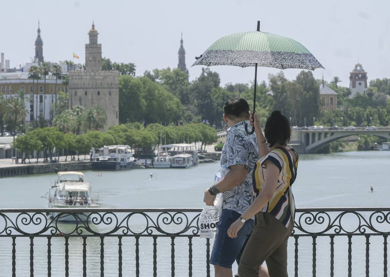 Ambiente muy caluroso en las calles de Sevilla