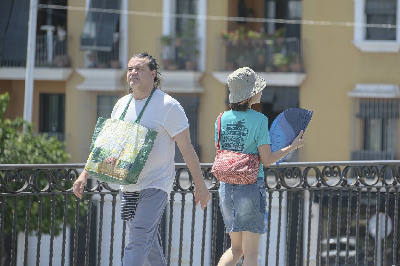 Ambiente muy caluroso en las calles de Sevilla