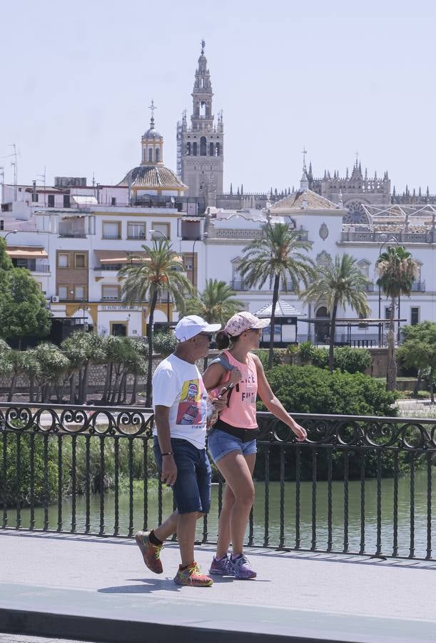 Ambiente muy caluroso en las calles de Sevilla