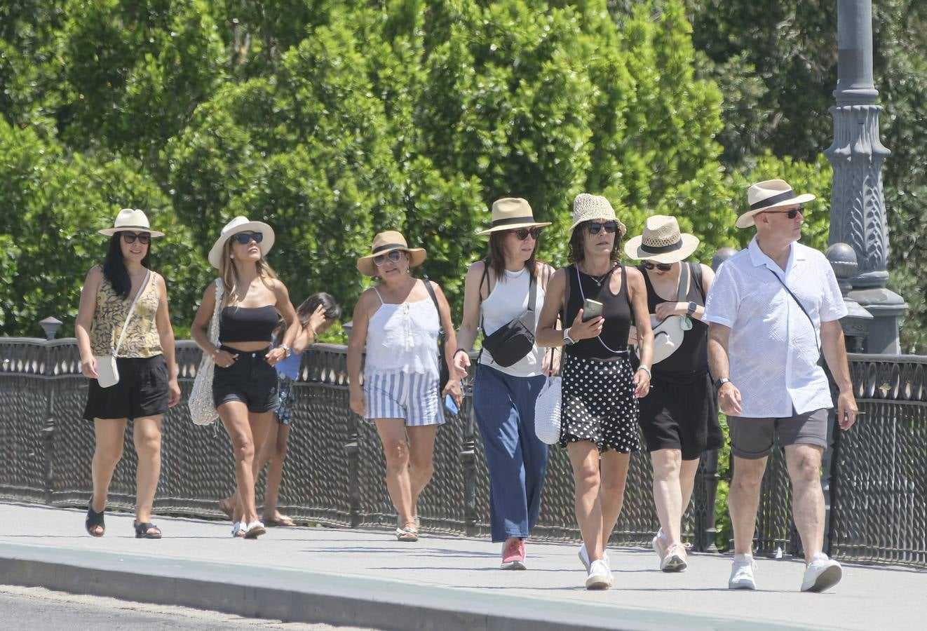 Ambiente muy caluroso en las calles de Sevilla