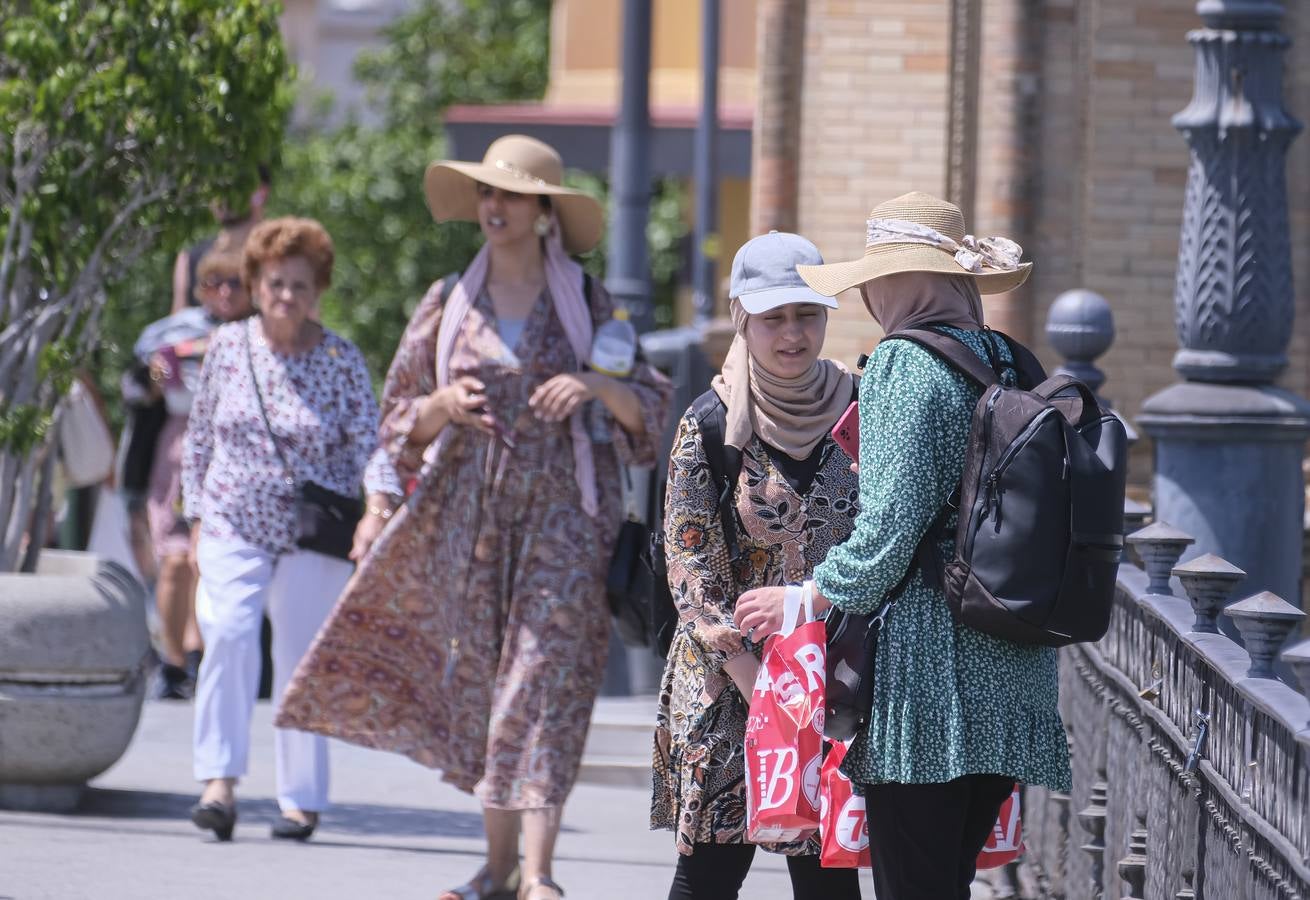 Ambiente muy caluroso en las calles de Sevilla