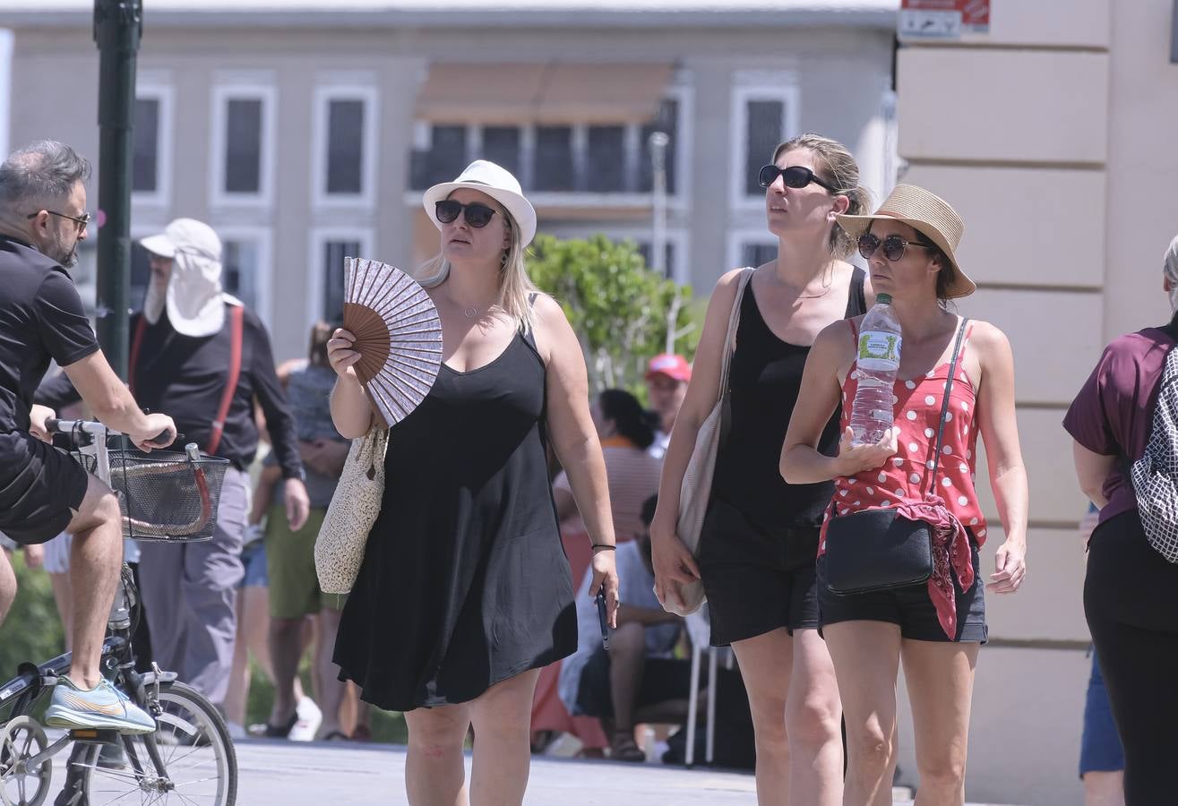 Ambiente muy caluroso en las calles de Sevilla
