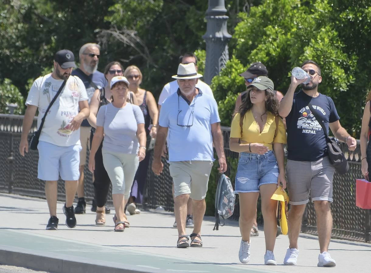 Ambiente muy caluroso en las calles de Sevilla