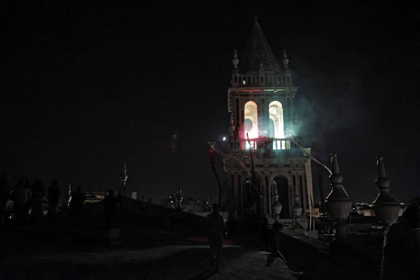 Luminarias desde la torre de la parroquia de Santa Ana