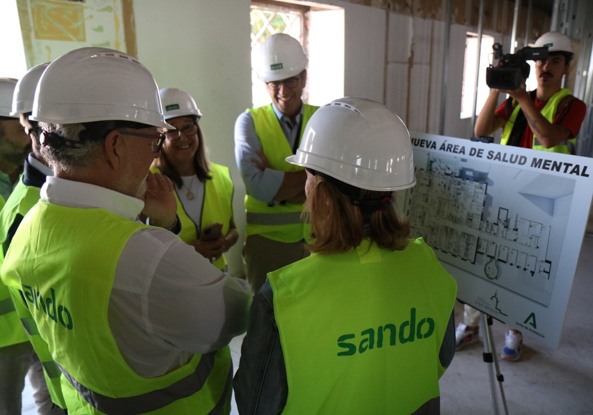 Una imagen de la visita a las obras